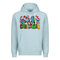 Blue Mist merry christmas stitch Premium Hoodie - AdoDesignShop