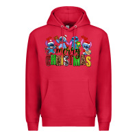 Cardinal merry christmas stitch Premium Hoodie - AdoDesignShop