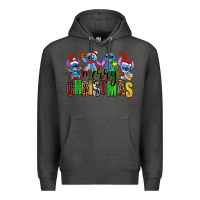 Charcoal Heather merry christmas stitch Premium Hoodie - AdoDesignShop