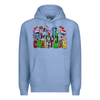 Colony Blue merry christmas stitch Premium Hoodie - AdoDesignShop