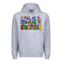 Heather Grey merry christmas stitch Premium Hoodie - AdoDesignShop
