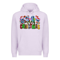 Lilac merry christmas stitch Premium Hoodie - AdoDesignShop