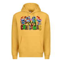 Mustard merry christmas stitch Premium Hoodie - AdoDesignShop