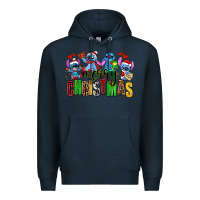 Navy merry christmas stitch Premium Hoodie - AdoDesignShop