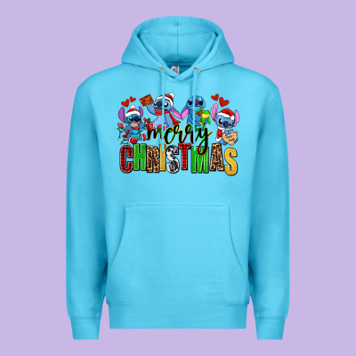 Merry Christmas Stitch Premium Hoodie Designed By Adodesignshop