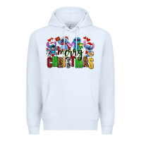 White merry christmas stitch Premium Hoodie - AdoDesignShop