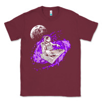 Burgundy techno astronaut electronic music rave festival raver t shirt Classic Tee - linhVisuals