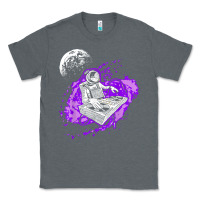 Charcoal Heather techno astronaut electronic music rave festival raver t shirt Classic Tee - linhVisuals