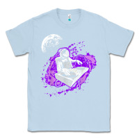 Dusty Blue techno astronaut electronic music rave festival raver t shirt Classic Tee - linhVisuals