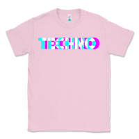 Bubblegum Pink techno music t shirt Classic Tee - linhVisuals