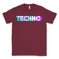 Burgundy techno music t shirt Classic Tee - linhVisuals