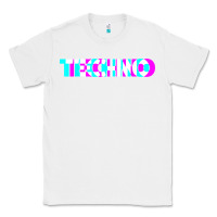 White techno music t shirt Classic Tee - linhVisuals
