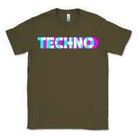 Army Green techno music t shirt Classic Tee - linhVisuals