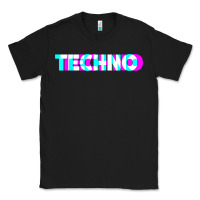 Black techno music t shirt Classic Tee - linhVisuals