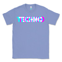 Colony Blue techno music t shirt Classic Tee - linhVisuals