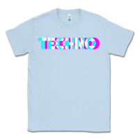 Dusty Blue techno music t shirt Classic Tee - linhVisuals