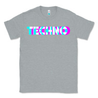 Heather Grey techno music t shirt Classic Tee - linhVisuals