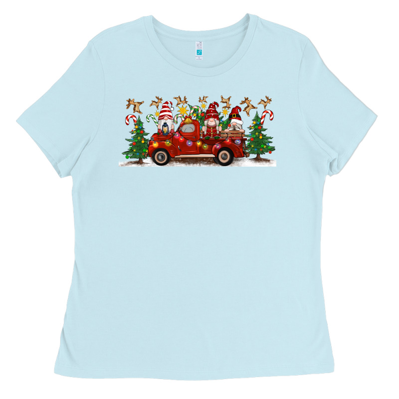 Christmas Gnome Truck Ladies Tee by Artiststas | Teevron