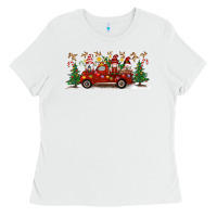 White Christmas Gnome Truck Ladies Tee - Artiststas