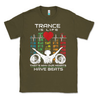 Army Green trance music retro vintage dj gift t shirt Classic Tee - linhVisuals