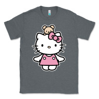 Charcoal Heather kitty Classic Tee - linhVisuals