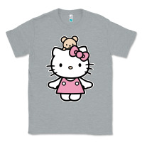 Heather Grey kitty Classic Tee - linhVisuals
