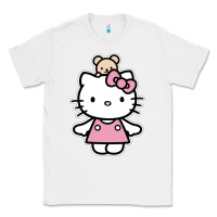 White kitty Classic Tee - linhVisuals