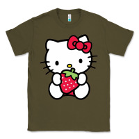 Army Green kitty Classic Tee - linhVisuals