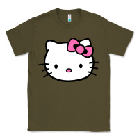 Army Green kitty Classic Tee - linhVisuals