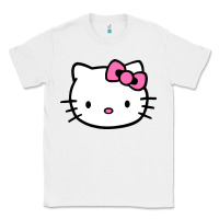 White kitty Classic Tee - linhVisuals