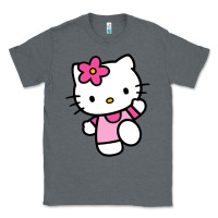 Charcoal Heather kitty Classic Tee - linhVisuals