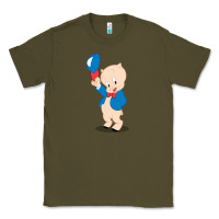 Army Green porky pig Classic Tee - linhVisuals