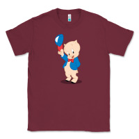 Burgundy porky pig Classic Tee - linhVisuals
