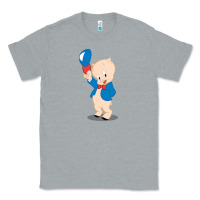 Heather Grey porky pig Classic Tee - linhVisuals