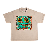 French Oak libra turquoise cowhide Urban Heavy Tee - RanaPortraitStore