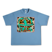 Pebble Blue libra turquoise cowhide Urban Heavy Tee - RanaPortraitStore