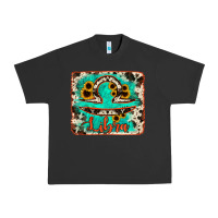Pigment Black libra turquoise cowhide Urban Heavy Tee - RanaPortraitStore