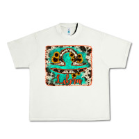 Pistachio libra turquoise cowhide Urban Heavy Tee - RanaPortraitStore