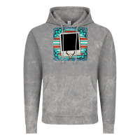 Cloud Rock gemstone turquoise serape custom photo frame coaster Vintage Hoodie - BarkalooDesign