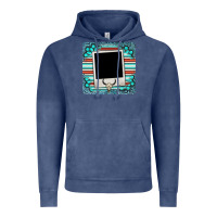 Vintage Denim gemstone turquoise serape custom photo frame coaster Vintage Hoodie - BarkalooDesign