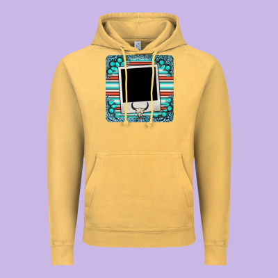 Gemstone Turquoise Serape Custom Photo Frame Coaster Vintage Hoodie Designed By Barkaloodesign
