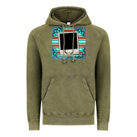 Vintage Olive gemstone turquoise serape custom photo frame coaster Vintage Hoodie - BarkalooDesign