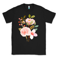 Black Bouquet Floral Classic Tee - linhVisuals