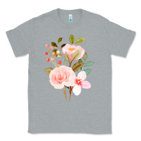 Heather Grey Bouquet Floral Classic Tee - linhVisuals