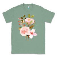Sage Bouquet Floral Classic Tee - linhVisuals