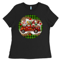 Black christmas gnomes truck Ladies Tee - Artiststas