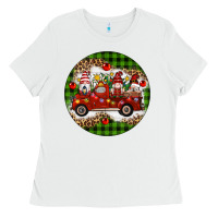 White christmas gnomes truck Ladies Tee - Artiststas