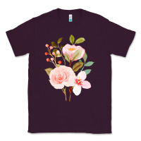 Plum Bouquet Floral Classic Tee - linhVisuals