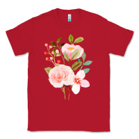 Red Bouquet Floral Classic Tee - linhVisuals