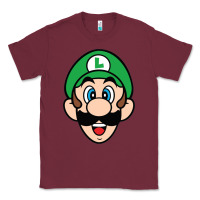 Burgundy luigi Classic Tee - linhVisuals